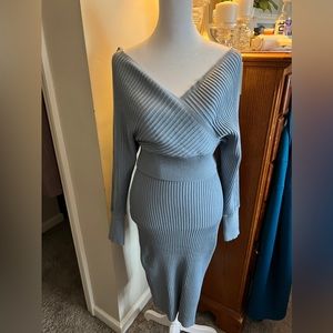 Simplee 2pc sweater dress set - knee length- size large- never worn